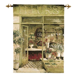Fleurs Du Jardin Loom Woven Tapestry - 133 X 97 Cm (4'5" X 3'2") - Requires Rod Size 2 For Sale