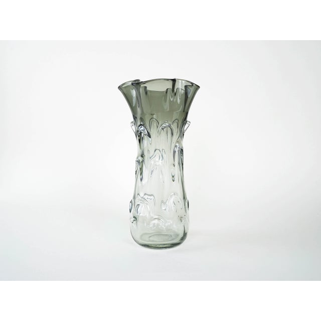 Grey Murano Glass Vase, Italy, 1960s For Sale - Image 3 of 10