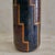 Italian Italian Patterned Ceramic Table Lamp with Shade, 1990s For Sale - Image 3 of 7