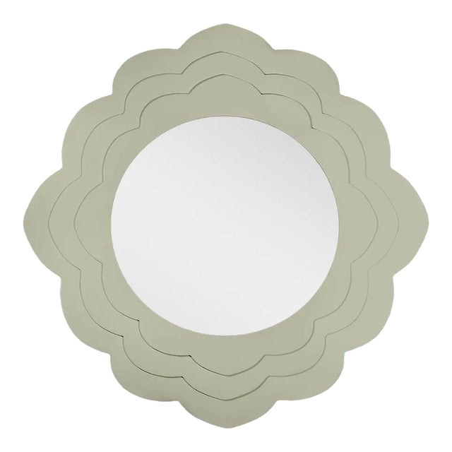 Fleur Home Audubon Magnolia Circle Mirror in Mizzle, 48x48 For Sale
