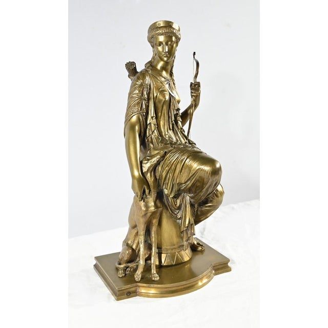 Peiffer, Diana the Hunter, Late 19th Century, Bronze For Sale - Image 3 of 18