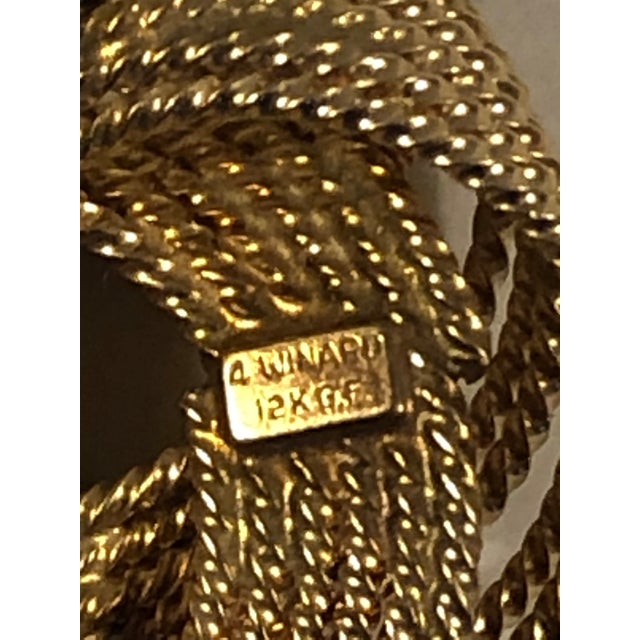 1940s Winard 12k Gold Filled Rope Swirl Brooch Pin For Sale - Image 12 of 13