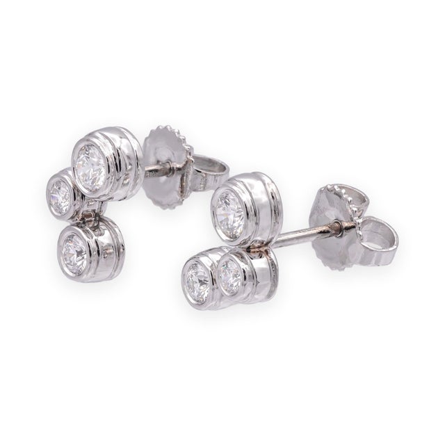 Tiffany and Co. Vintage Tiffany & Co. Platinum Bubble Diamond Studs Earrings, A Pair For Sale - Image 4 of 9