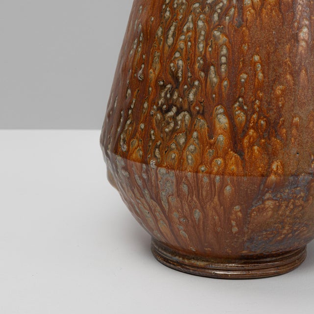Brown 20th Century European Drip Glaze Ceramic Vase For Sale - Image 8 of 18