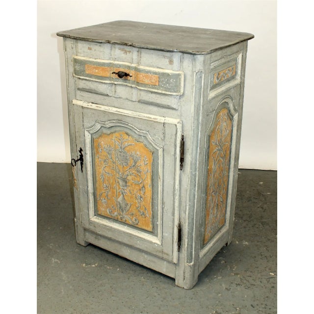 An exquisitely painted confiturier It is finished on all four sides so it can float as an island Early 19th Century. Just...