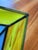 Glass Vintage Geometric Leaded Stained Glass Panel With Opalescent Art Glass For Sale - Image 7 of 8