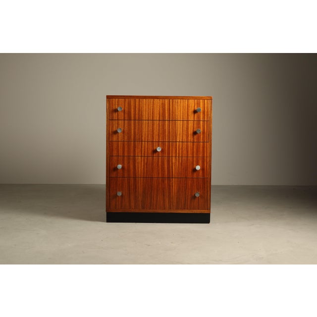 1960s Vintage Zebrano Chest of Drawers by Alfred Hendrickx for Belform, 1960s For Sale - Image 5 of 16
