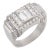 1930s Art Deco 2.05 Carat Diamond Platinum Geometric Ring, Size 5.75 For Sale