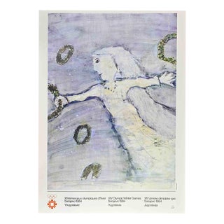 XIV Olympic Winter Games Poster, 1984 For Sale