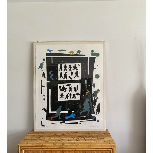 A vintage serigraph by Bill Schiffer. Framed in a solid acrylic frame. Bill Schiffer, originally hailing from New York,...