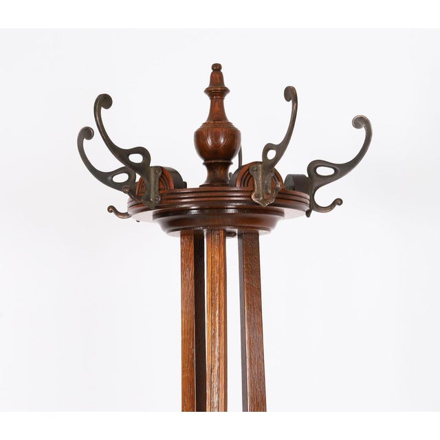 Antique Victorian Oak Hall Umbrella Coat Stand, 19th Century For Sale - Image 4 of 12