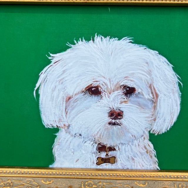 5 x 7 print on paper after original painting by contemporary artist Judy Henn Overall size with vintage frame is...