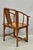 Antique Chinese Elm Hardwood Horseshoe Oriental Huanghuali Lounge Arm Chair For Sale - Image 11 of 16