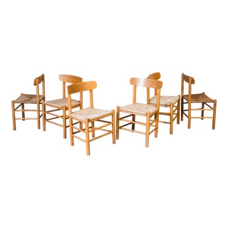 1970s Vintage Børge Mogensen 'J39' Style Dining Chairs - Set of 6 For Sale