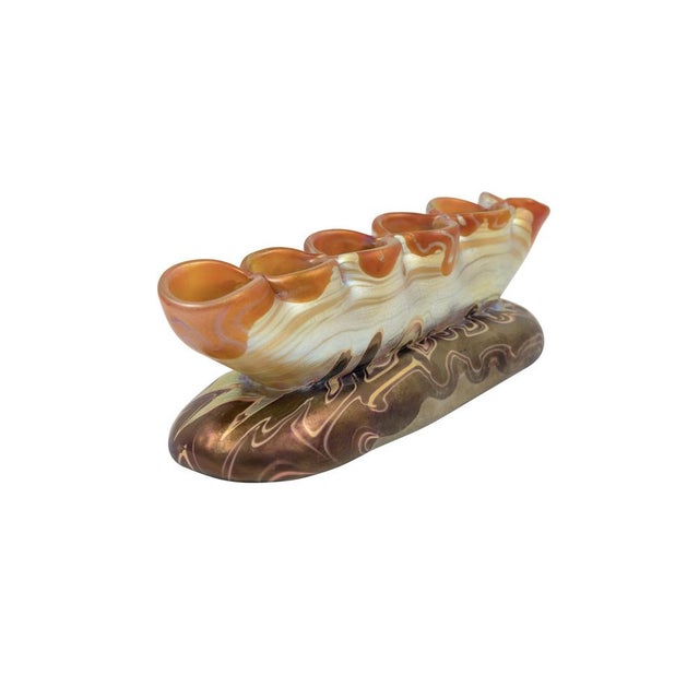 Art Nouveau Austrian Glass Centerpiece from Johann Loetz Witwe, 1890s For Sale - Image 4 of 9