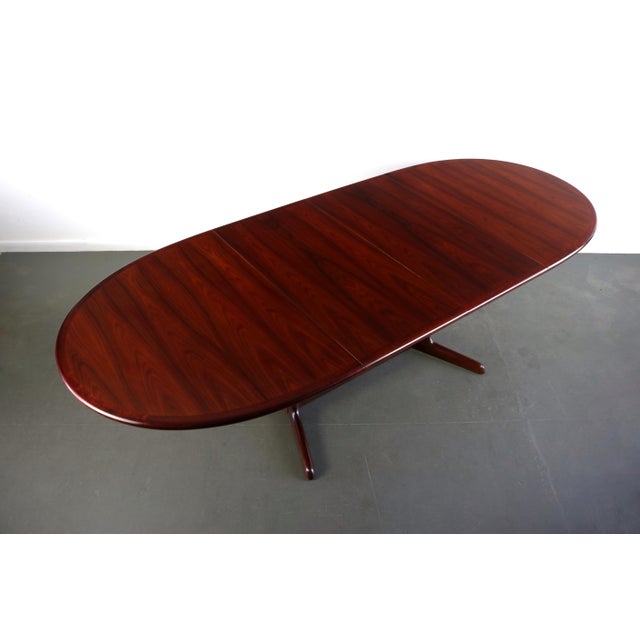 Mahogany Dining Table with Leaves by Schou Andersen for Dyrlund For Sale In Orlando - Image 6 of 8