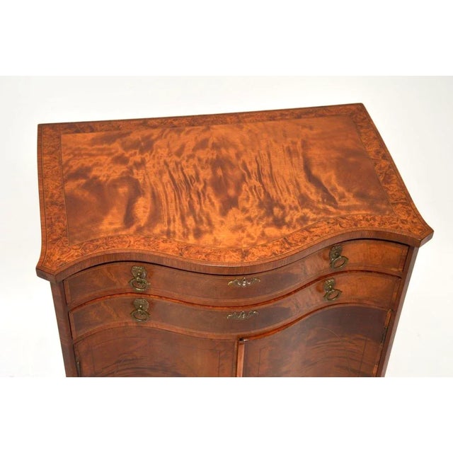 Brown Antique Edwardian Inlaid Satinwood Cabinet, 1900s For Sale - Image 8 of 12