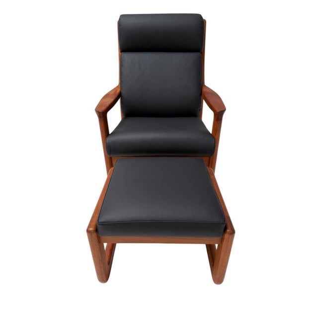 Black Mid-Century Modern Chairs and Stools by Johannes Andersen for Silkeborg, 1960s, Set of 3 For Sale - Image 8 of 18