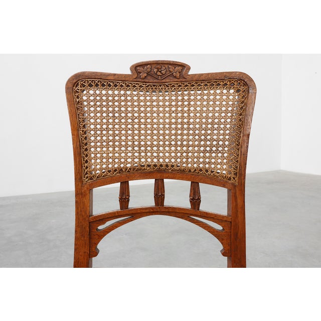 Art Nouveau Dining Chairs in the style of Victor Horta, Belgium, 1910s, Set of 6 For Sale - Image 4 of 18