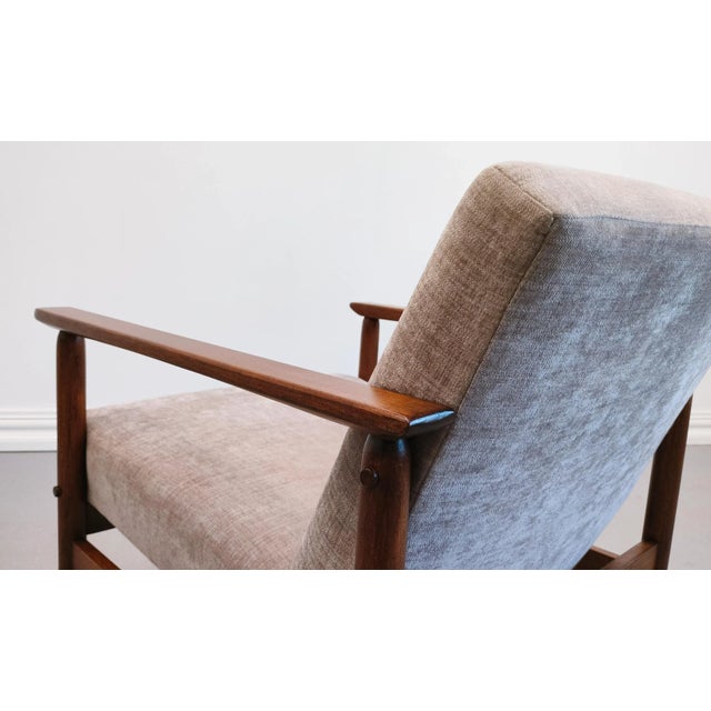 Mid-Century Easy Chair in Grey Upholstery, 1960s For Sale - Image 4 of 13