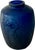 Italian Art Nouveau - Blue Glass Vase 'Chini' '2008. Vase with floral decoration inspired by the majolica style of the...