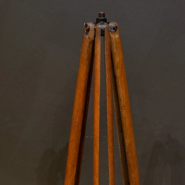 Wooden Surveyor's Transit Scope Tripod C.1940 For Sale - Image 4 of 4