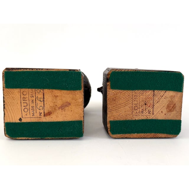 Pair of Vintage Carved Spanish Busts, Don Quixote and Sancho Panza For Sale - Image 9 of 9