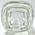 1970s French Mid Century Modern Clear Glass Vase / Sculptural Flared Heavy Glass Vase For Sale - Image 5 of 12