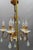 Italian Florentine Gilt Metal and White Opalescent Glass Five-Light Chandelier, 1970s For Sale - Image 16 of 18