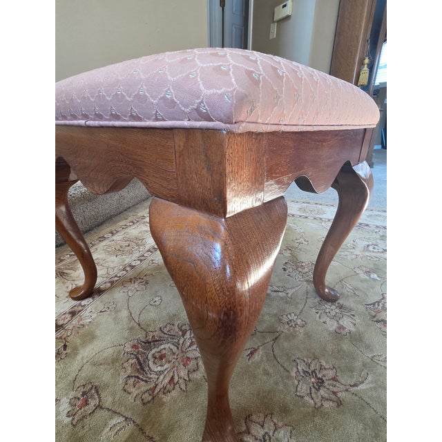 Mid 20th Century Queen Ann Style Ottoman / Footstool by Thomasville For Sale In Indianapolis - Image 6 of 12