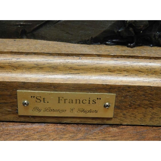 Share Lorenzo Ghiglieri "St. Francis" Bronze Sculpture Signed &Numbered 1982 For Sale - Image 4 of 11