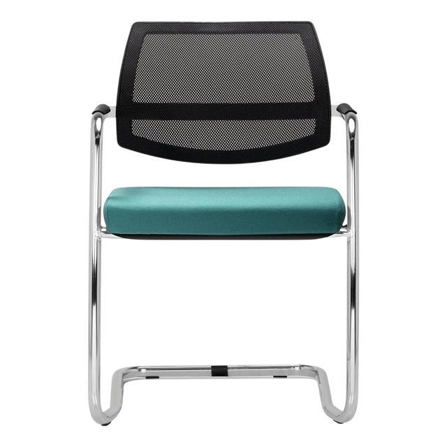 Host Net Chair in Chromed Metal and Mesh by Quinti Sedute For Sale