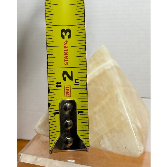 1980s 1980s Orange Calcite Pyramids: Natural Abundance Stones Set of 3 For Sale - Image 5 of 8