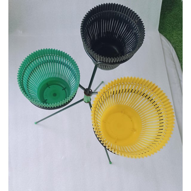 Vintage Tripod Plant Stand in Lacquered Metal, 1950s For Sale - Image 11 of 18