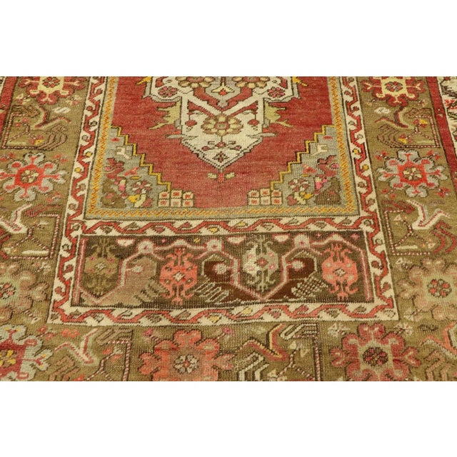 Mid 20th Century Vintage Mid-Century Turkish Oushak Accent Rug - 3′6″ × 5′ For Sale - Image 5 of 9