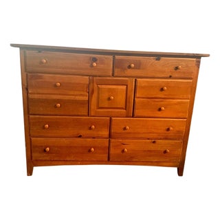 Impressions by Thomasville 9 Drawer Pine Wood Dresser Organizer Vintage Classic For Sale