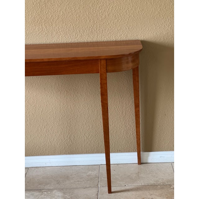 Cherrywood Demilune Console For Sale - Image 4 of 12