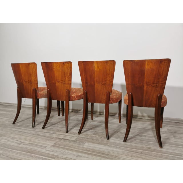 Art Deco Dining Chairs by Jindrich Halabala, 1940s, Set of 4 For Sale - Image 16 of 18
