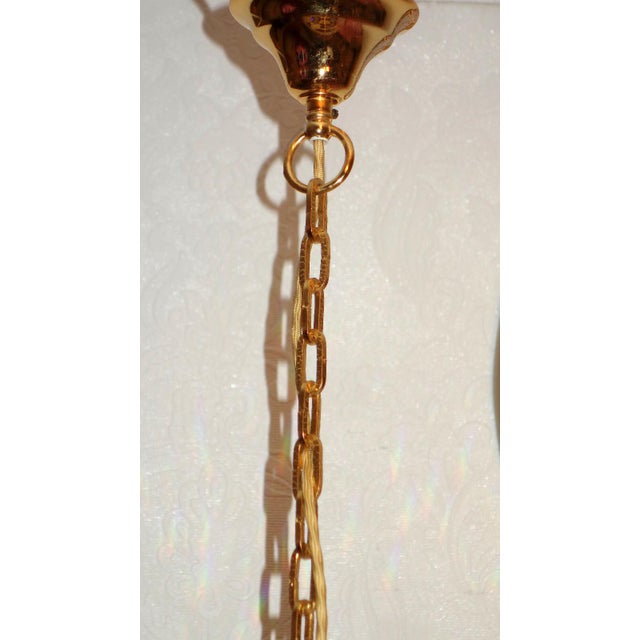 Vintage Brass, Lead Crystal, and 24k Gold-Plated Chandelier from Sölken Leuchten, 1970s For Sale - Image 6 of 10