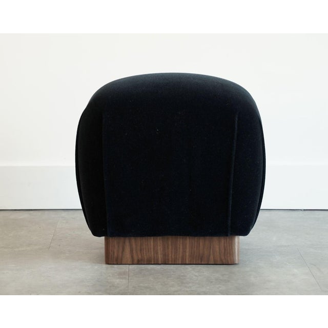 Late 20th Century Mohair and Walnut Stools by Karl Springer, C. 1980s For Sale - Image 5 of 7