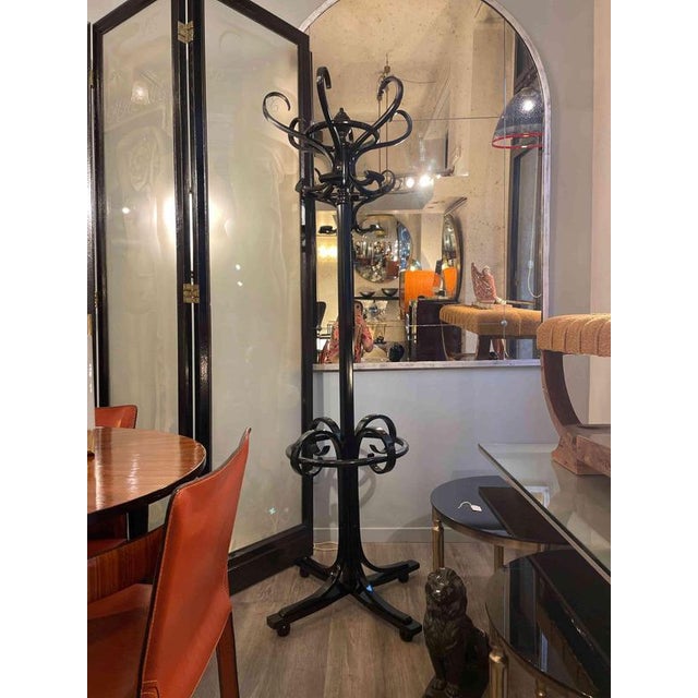 Coat Stand in Black Ebonized Wood from Thonet, 1990s For Sale - Image 12 of 13