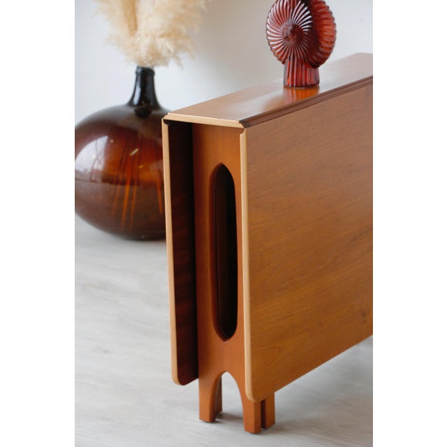 Scandinavian Drop-Leaf Table in Bendt Winge Teak and Beech, 1960s For Sale - Image 12 of 17