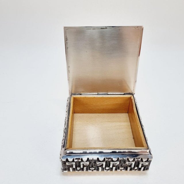 Mid-Century Brutalist Metal Decorative Box, 1960s For Sale - Image 12 of 14