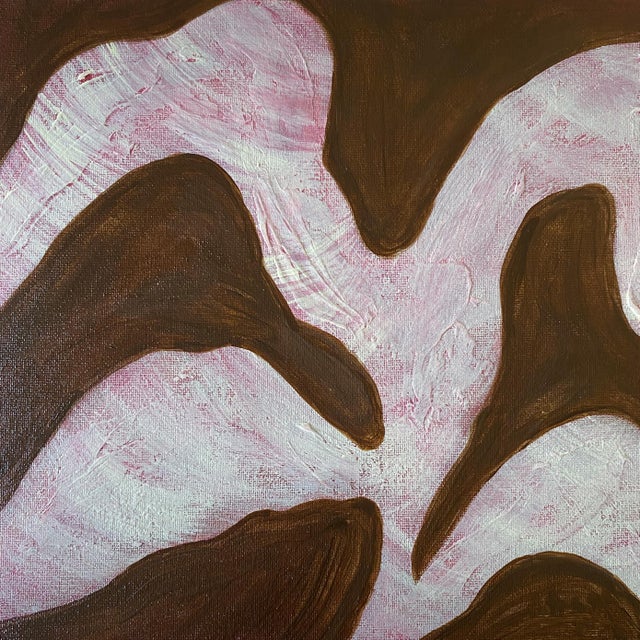 Original Framed Acrylic Botanical Painting, Organic Boho Art Floral Wall Art, 13" X 16" by Tatiana Duperault For Sale - Image 4 of 4