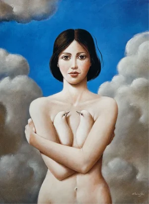 Rafal Olbinski, A Model, 2020, Giclée Print