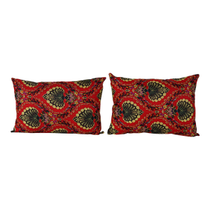 Old Uzbek Trade Cloth Pillow Cover - A Pair