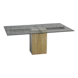 Travertine Base Table from Artedi, Italy For Sale