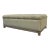 Tufted Beige Linen Ottoman For Sale