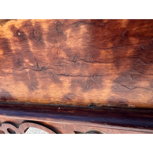 1930s Neoclassical Regency Style Burl One-Drawer Desk Console Table For Sale - Image 11 of 12