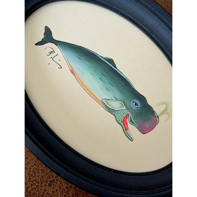 Hand-painted by master artists using acrylic paints and natural pigments, this whimsical whale is full of personality....